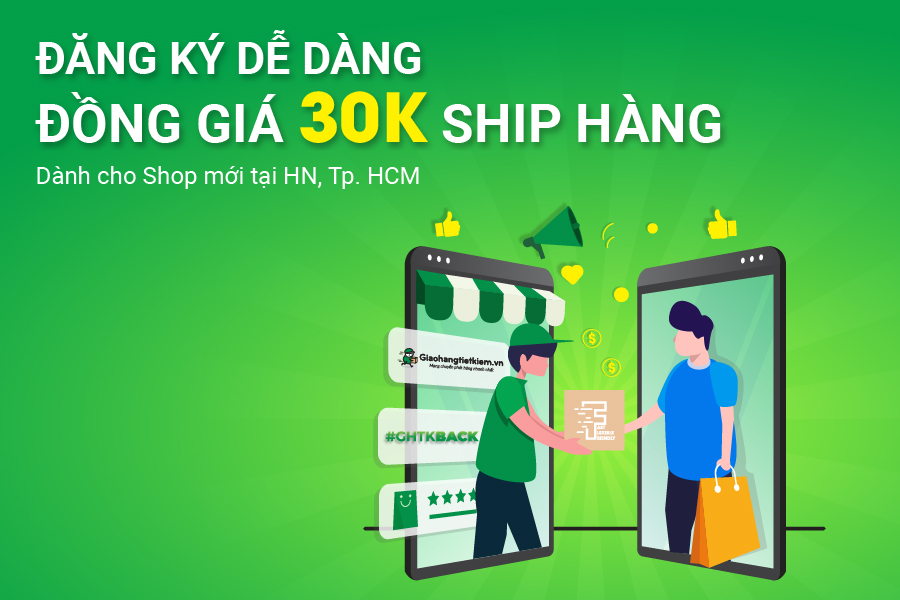 Đăng ký dễ dàng - Đồng giá 30K ship hàng