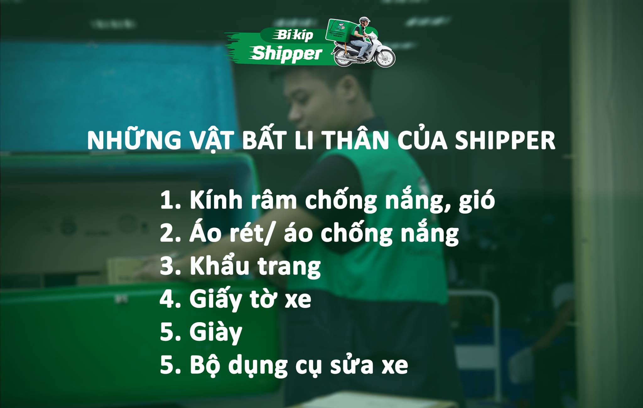 Những vật bất li thân của shipper