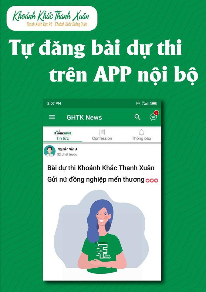??? Tự đăng bài KHOẢNH KHẮC THANH XUÂN trên App nội bộ
