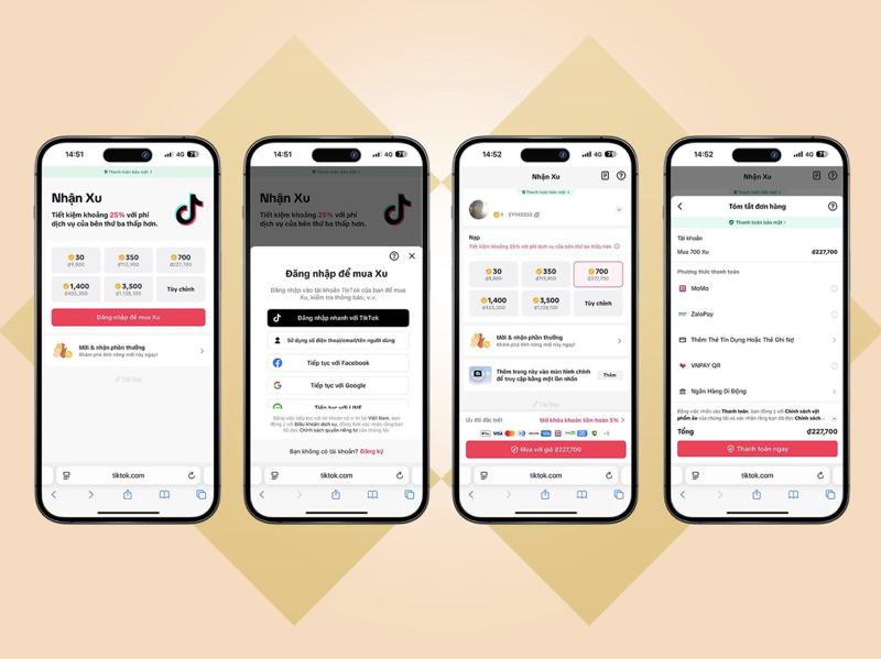 Hướng dẫn cách nạp xu TikTok tiết kiệm đến 25%