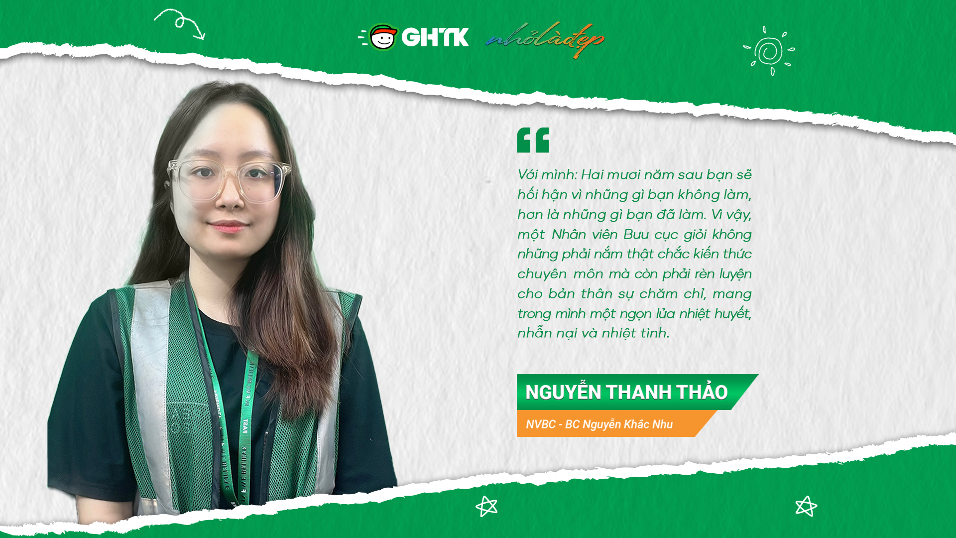 NVBC Nguyễn Thanh Thảo: “20 năm sau bạn sẽ hối hận vì những gì không làm”