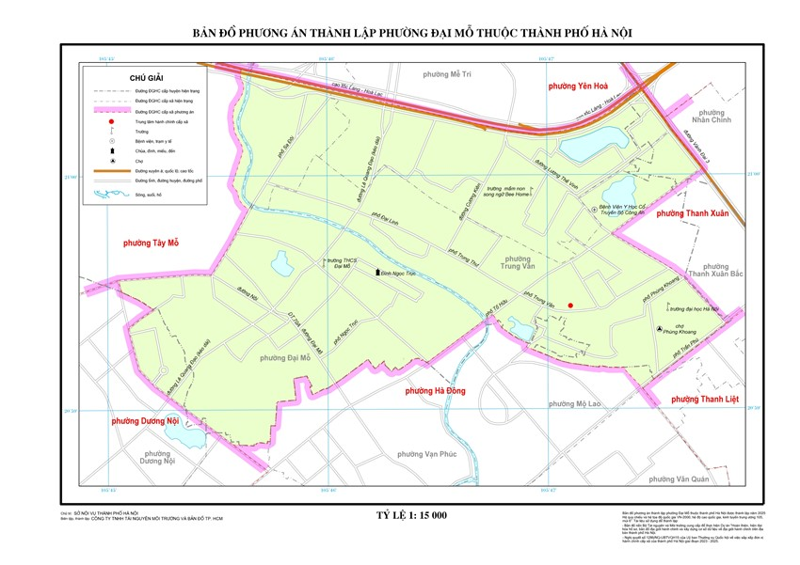 Phường Trung Văn sau sáp nhập: Chia tách địa giới và bản đồ hành chính mới