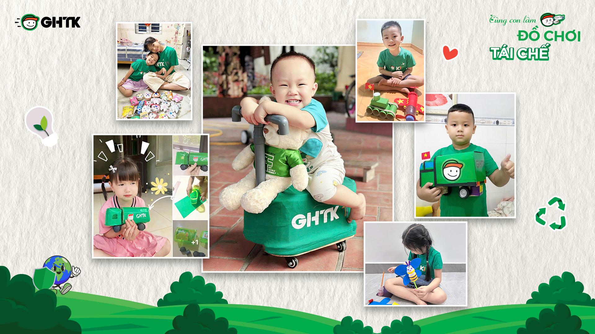 GHTK Nhí Gieo Mầm Ý Thức Xanh Cùng Cuộc Thi Cùng Con Làm Đồ Chơi Tái Chế