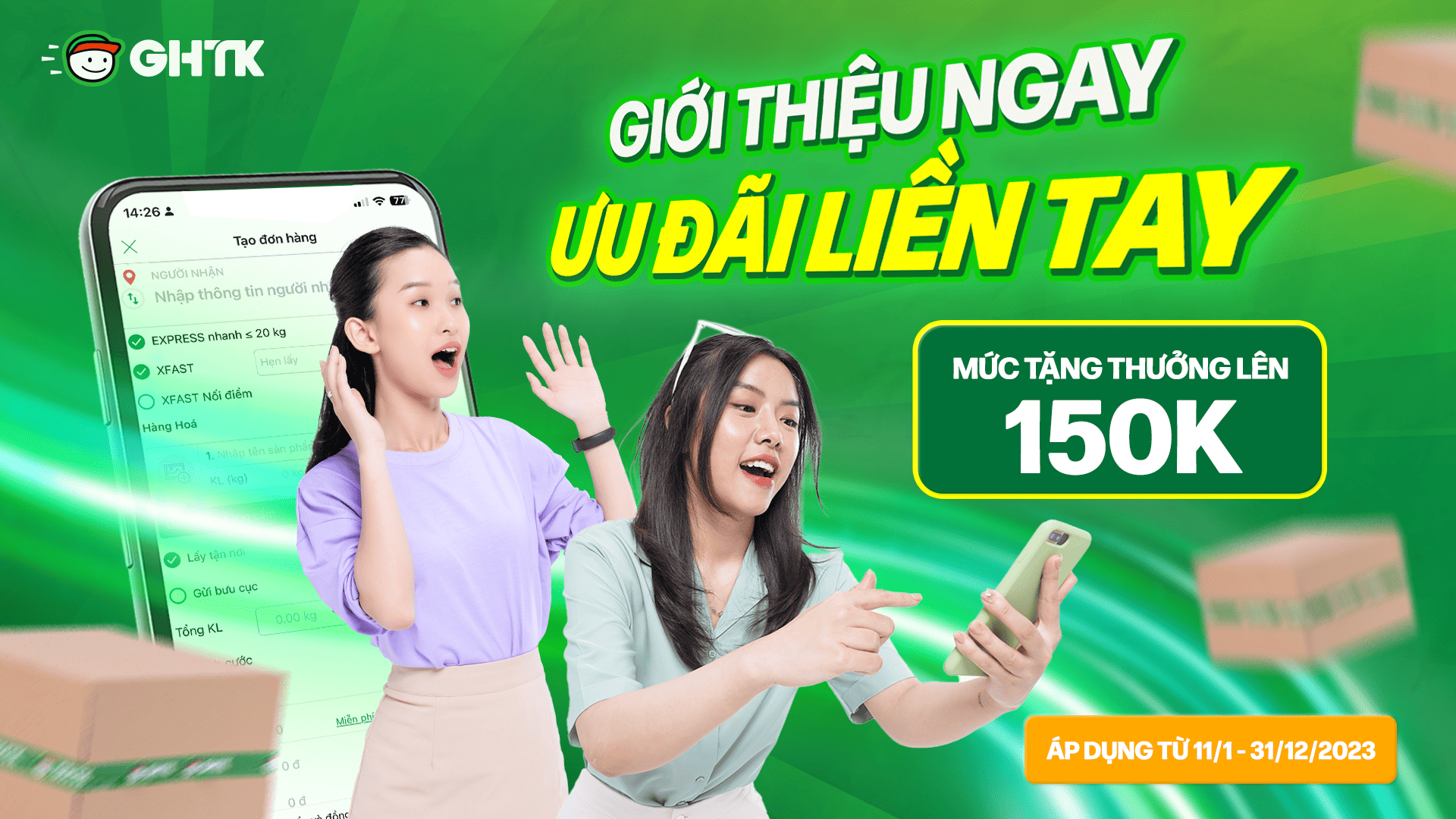 Giới thiệu ngay, ưu đãi liền tay