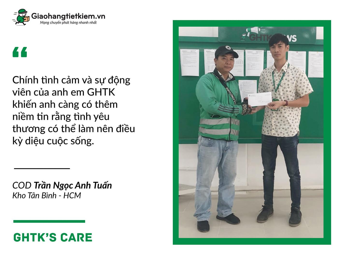 Quỹ GHTK's Care hỗ trợ bé nhà COD Trần Ngọc Anh Tuấn - Tp. HCM