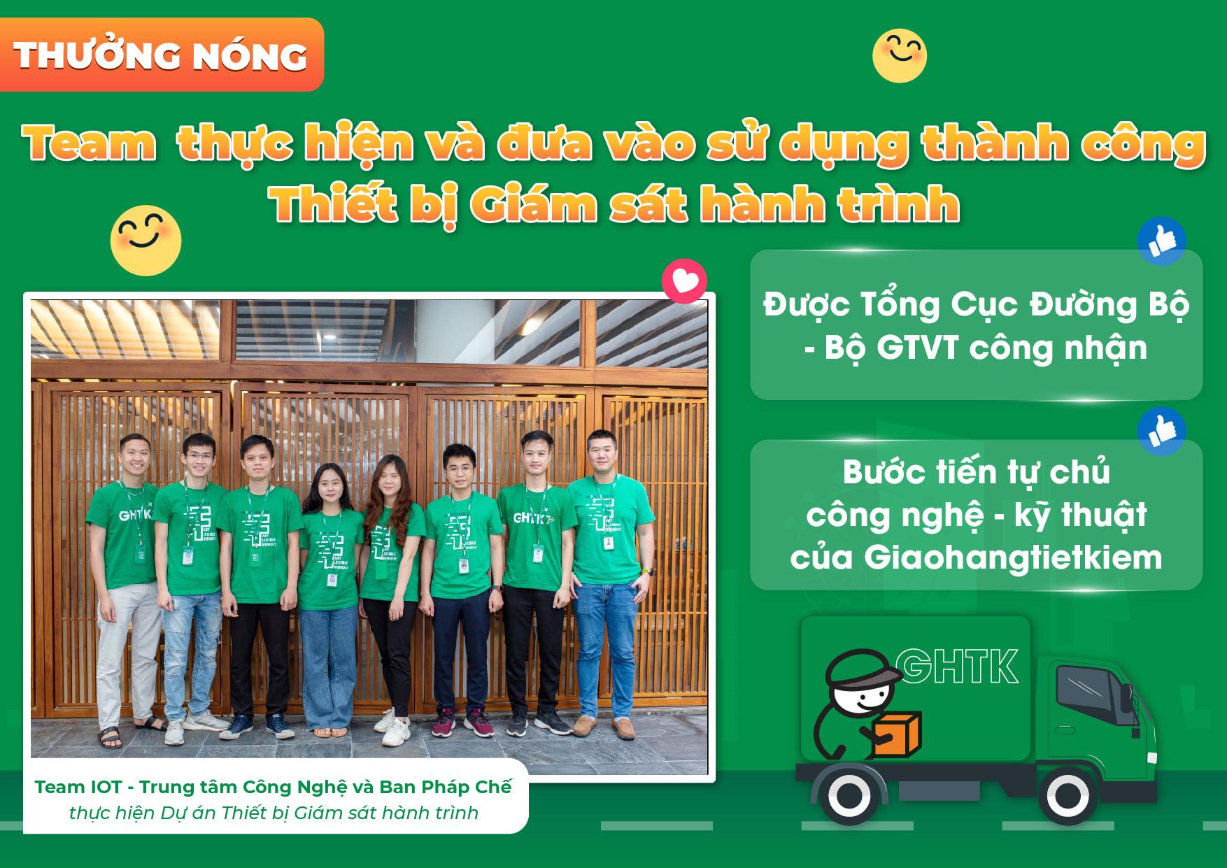 TEAM IOT (TRUNG TÂM CÔNG NGHỆ) & BAN PHÁP CHẾ KẾT HỢP THỰC HIỆN VÀ ĐƯA VÀO SỬ DỤNG THÀNH CÔNG THIẾT BỊ GIÁM SÁT HÀNH TRÌNH - ĐƯỢC TỔNG CỤC ĐƯỜNG BỘ CÔNG NHẬN
