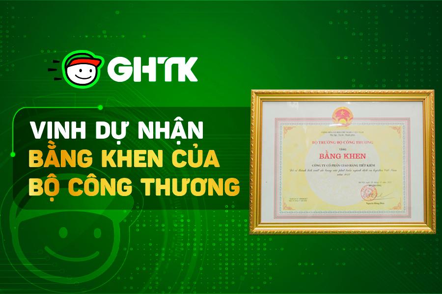 GHTK vinh dự nhận bằng khen của Bộ Công thương