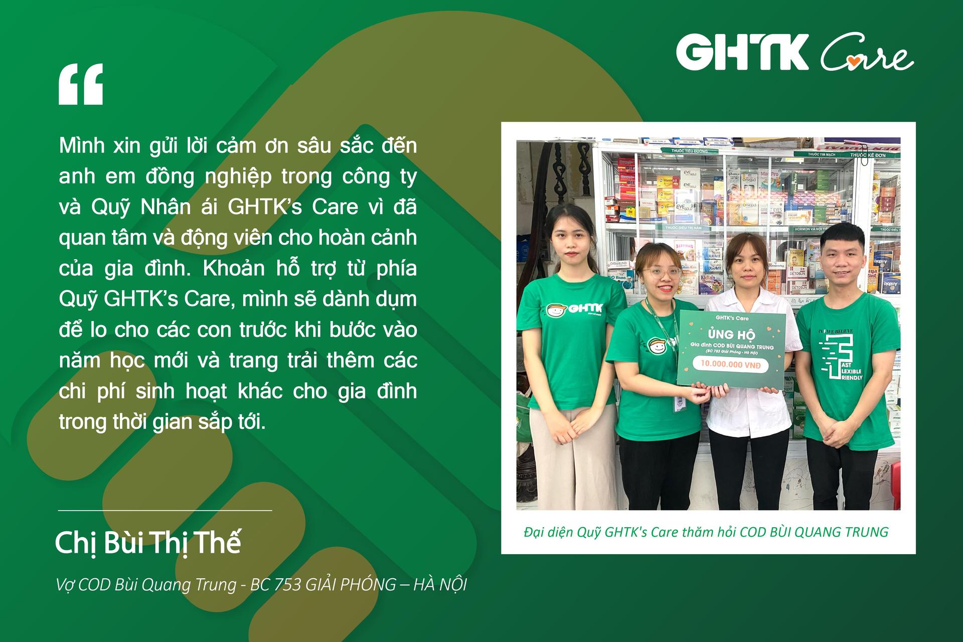 Lan toả yêu thương đến gia đình COD Bùi Quang Trung (Hà Nội)