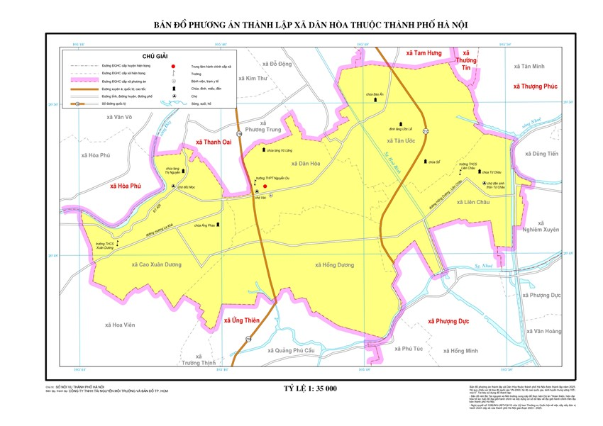 Huyện Thanh Oai sau sáp nhập: Quy hoạch 4 xã mới và sắp xếp trụ sở hành chính