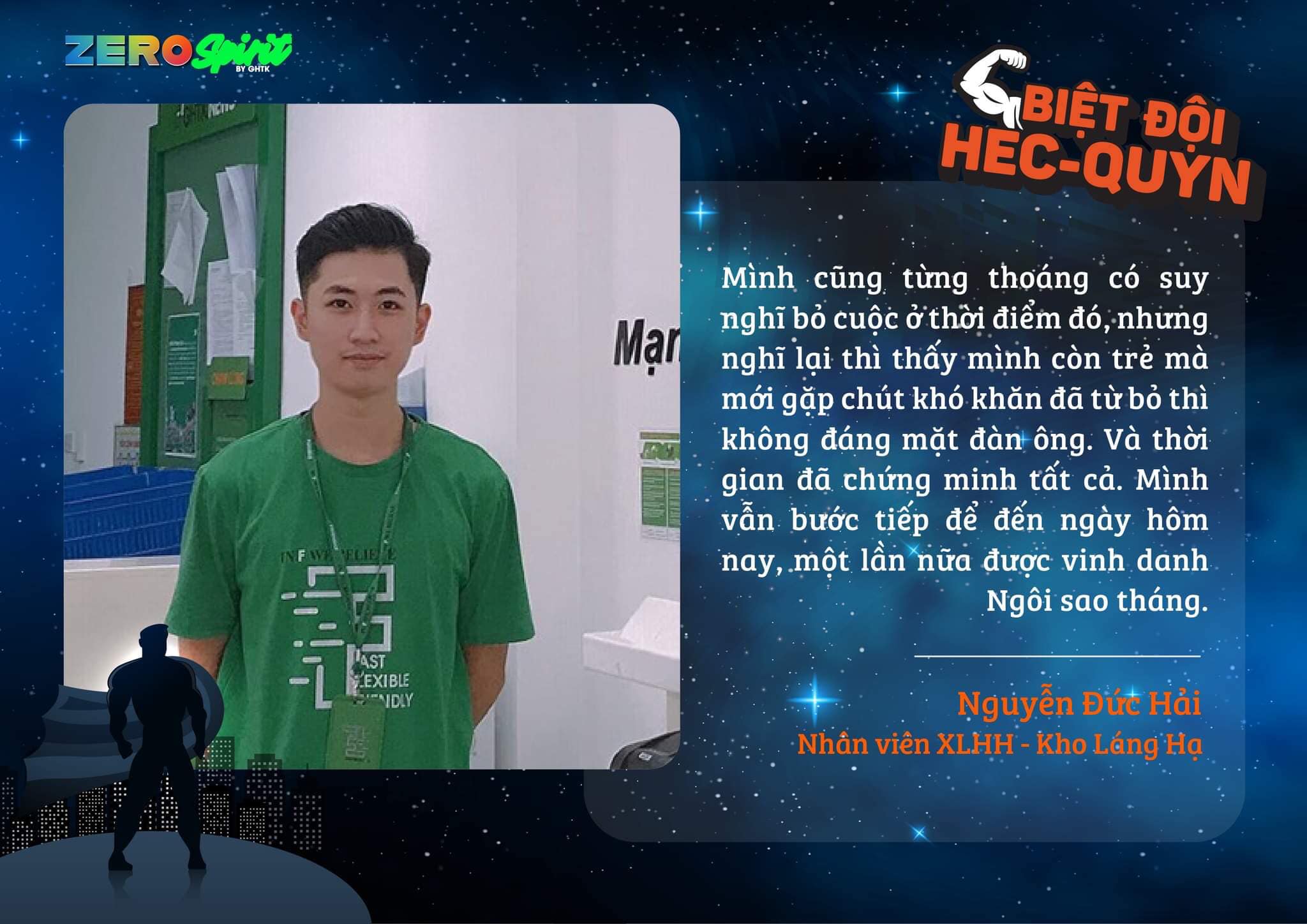 ZERO SPIRIT | NHÂN VIÊN XLHH NGUYỄN ĐỨC HẢI: LAO ĐỘNG HĂNG SAY, VẬN MAY SẼ ĐẾN!