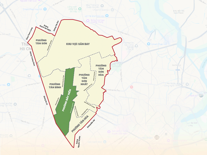 Quận Tân Bình sau sáp nhập: Tên gọi, bản đồ & 6 phường mới